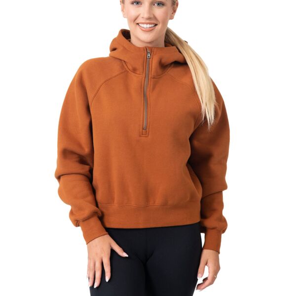Ladies/Girls Cotton Care Half-Zip Thumbnail
